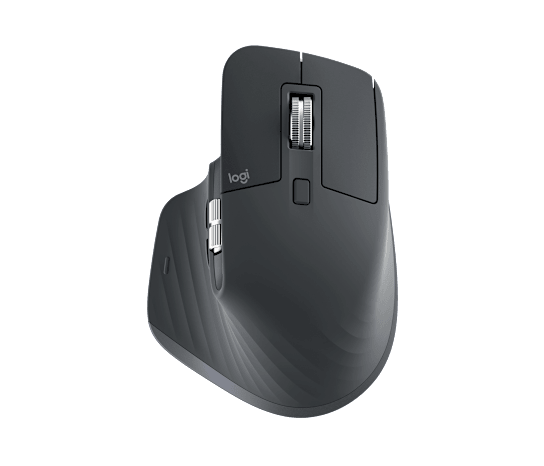 Logitech MX Master 3S wireless mouse in graphite